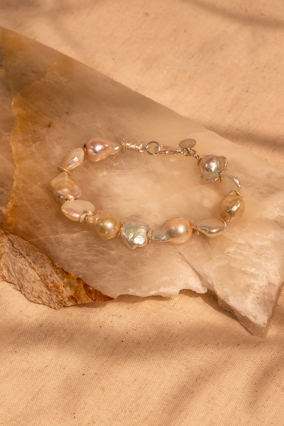 Baroque Pearl Bracelet with Sterling Silver Accents