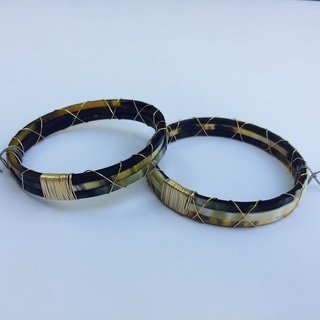 Polished Horn Bracelets wrapped in Gold Fill Wire Collection