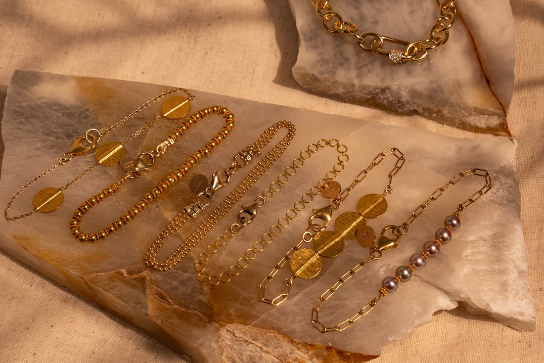 14 and 18Kt Gold Bracelet Collection
