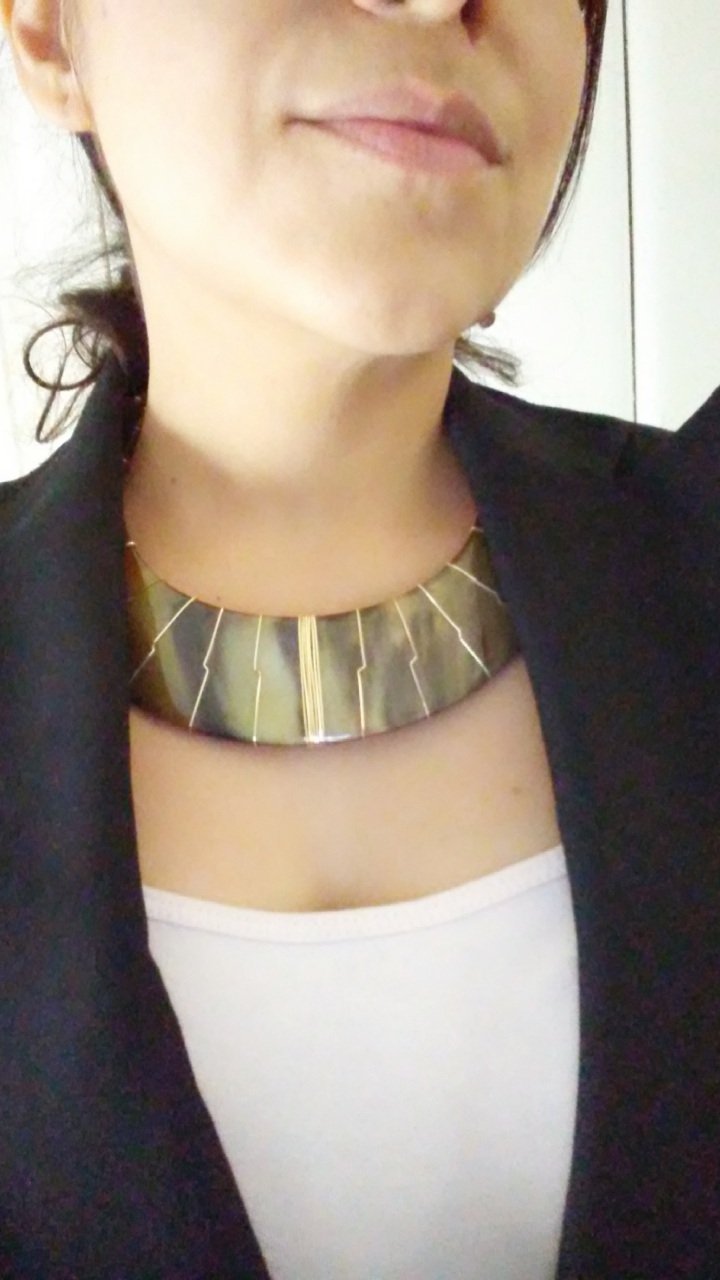 Polished Horn Bracelets wrapped in Gold Fill Wire Collection