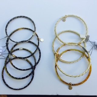 Single Polished Horn Bracelets and Gold Filled hand wired accent