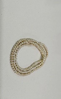 3-Sterling Silver Stretch Bead Bracelets