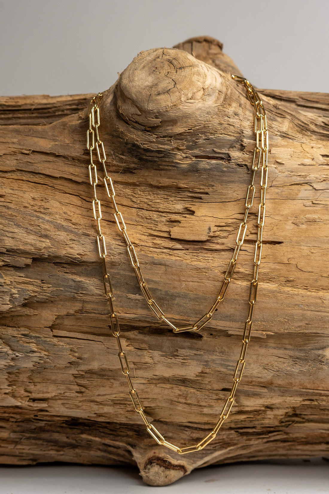 Classic Paperclip Chain Necklace Set