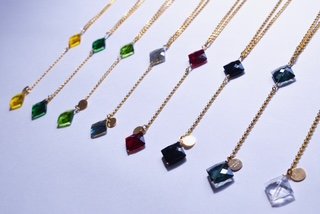 Semiprecious Stone Y Necklace Available in Gold Filled or SS