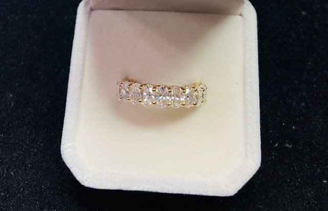 5CT- Oval Eternity Band set in an 18Kt U-setting. Gorgeous