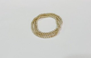 3- Gold Fill and Sterling Silver Mixed Metal Bead Bracelets