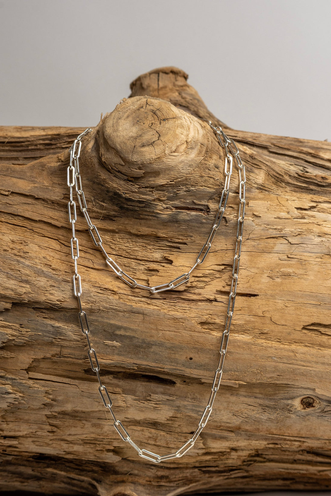 Classic 36" Paperclip Chain Necklace in Sterling Silver